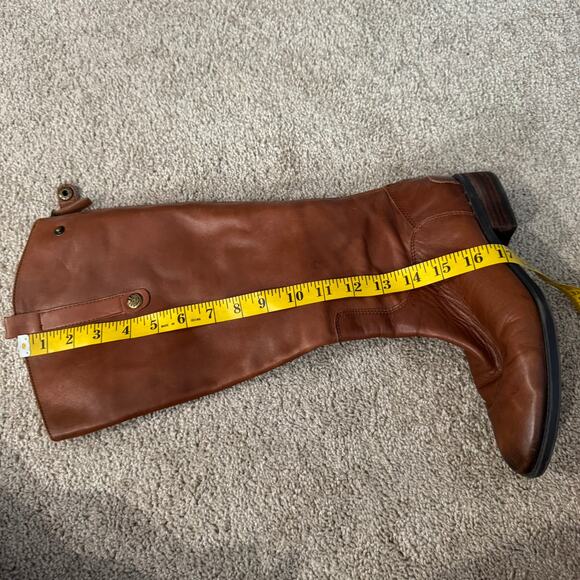 Sam Edelman Penny Tall Brown Leather Riding Boots Short Heel Women's Size 8.5 - Picture 8 of 16